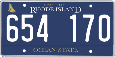 RI license plate 654170