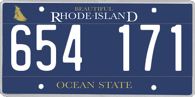 RI license plate 654171