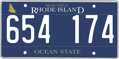 RI license plate 654174