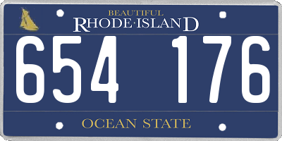 RI license plate 654176