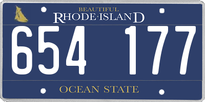 RI license plate 654177