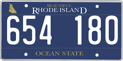 RI license plate 654180