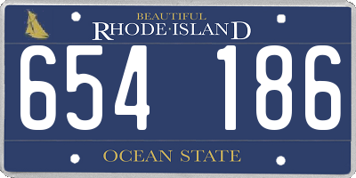 RI license plate 654186