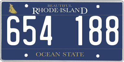 RI license plate 654188