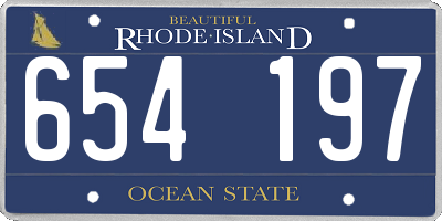 RI license plate 654197
