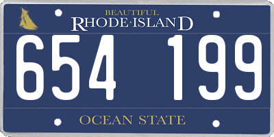 RI license plate 654199