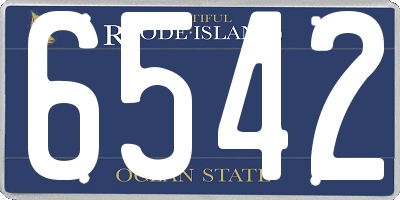 RI license plate 6542