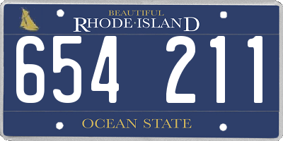 RI license plate 654211