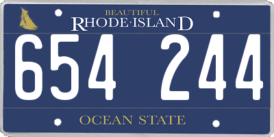 RI license plate 654244