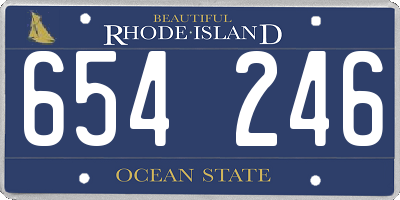 RI license plate 654246
