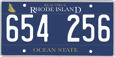 RI license plate 654256