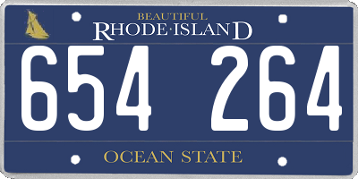 RI license plate 654264