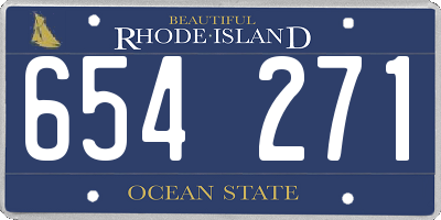 RI license plate 654271