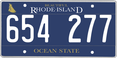 RI license plate 654277