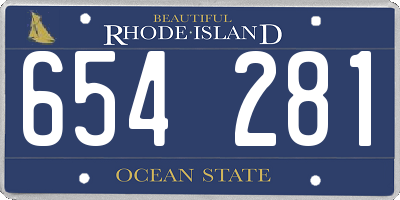 RI license plate 654281