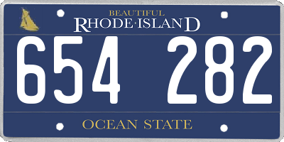 RI license plate 654282