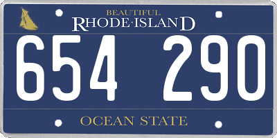 RI license plate 654290