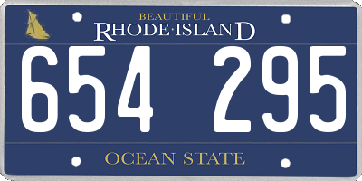 RI license plate 654295