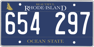RI license plate 654297