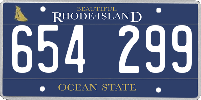 RI license plate 654299