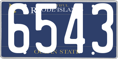 RI license plate 6543