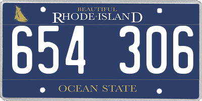 RI license plate 654306