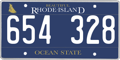 RI license plate 654328