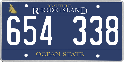 RI license plate 654338