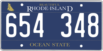 RI license plate 654348
