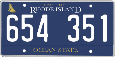 RI license plate 654351