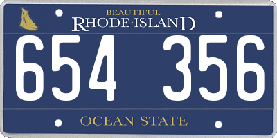 RI license plate 654356