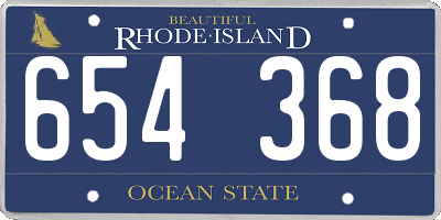 RI license plate 654368