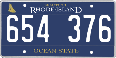 RI license plate 654376