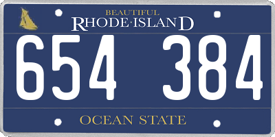 RI license plate 654384