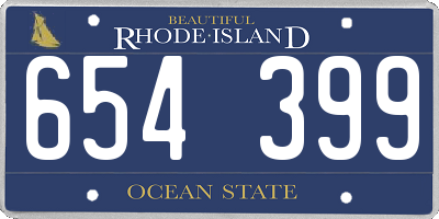 RI license plate 654399