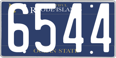 RI license plate 6544