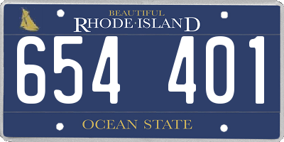 RI license plate 654401