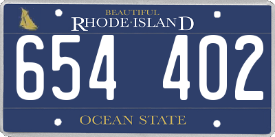 RI license plate 654402