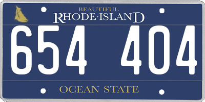 RI license plate 654404