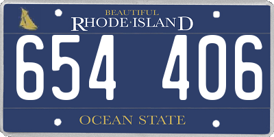 RI license plate 654406