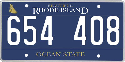 RI license plate 654408