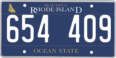 RI license plate 654409