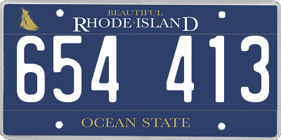RI license plate 654413