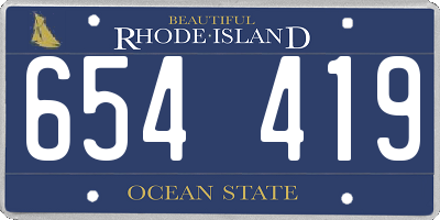 RI license plate 654419