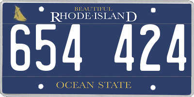 RI license plate 654424