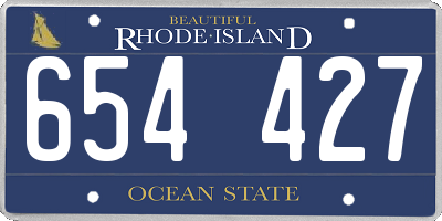 RI license plate 654427