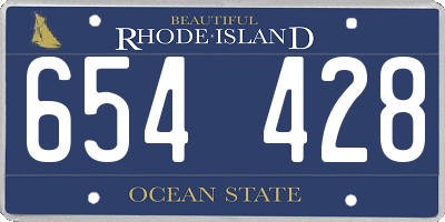 RI license plate 654428