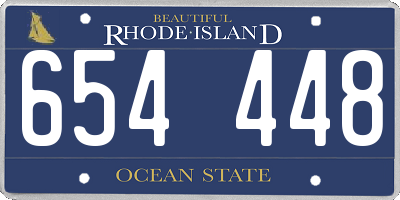 RI license plate 654448