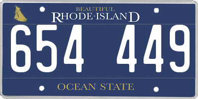 RI license plate 654449