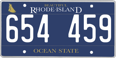 RI license plate 654459